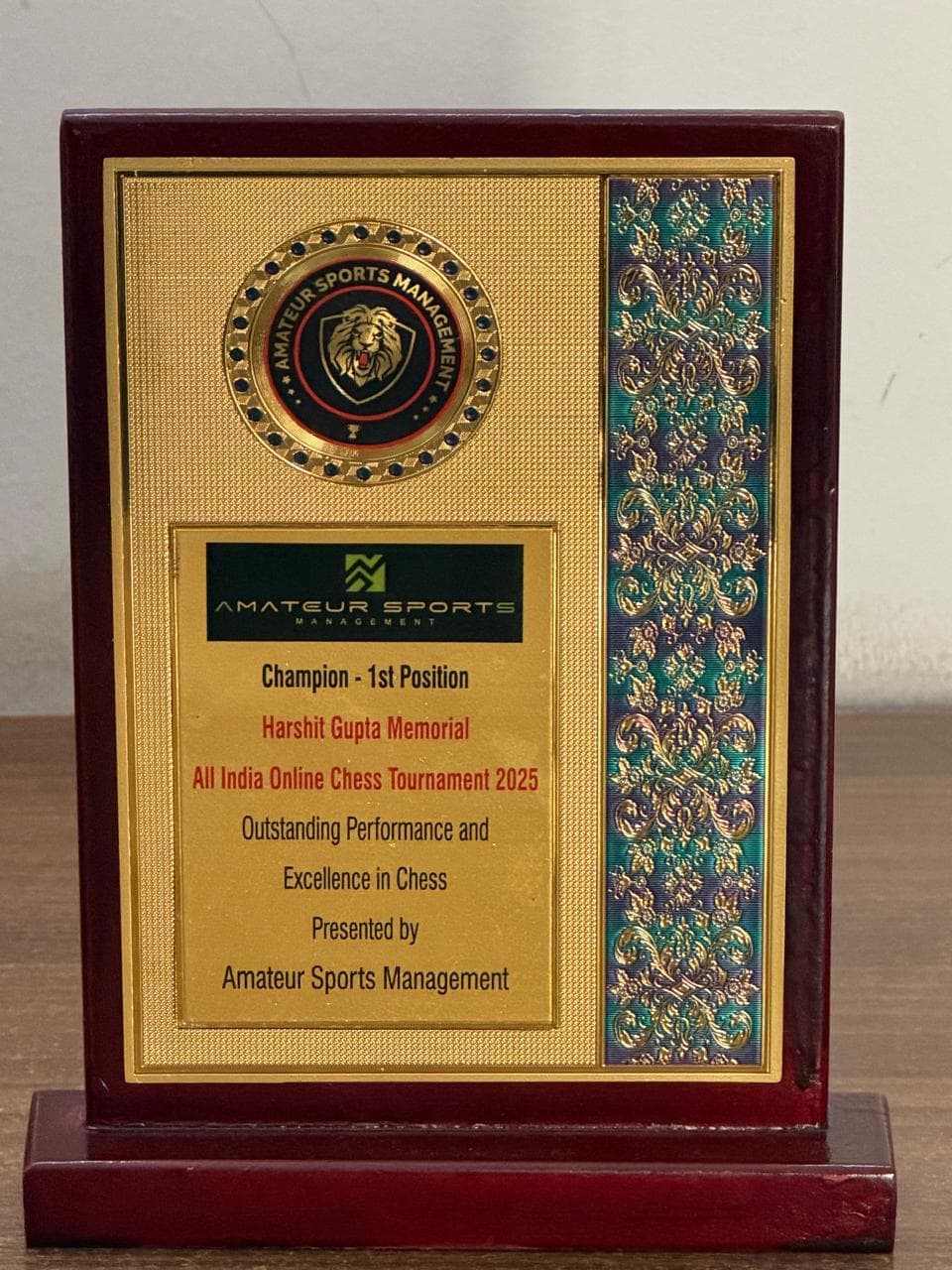 Harshit Gupta Memorial All-India Tournament — Champion
