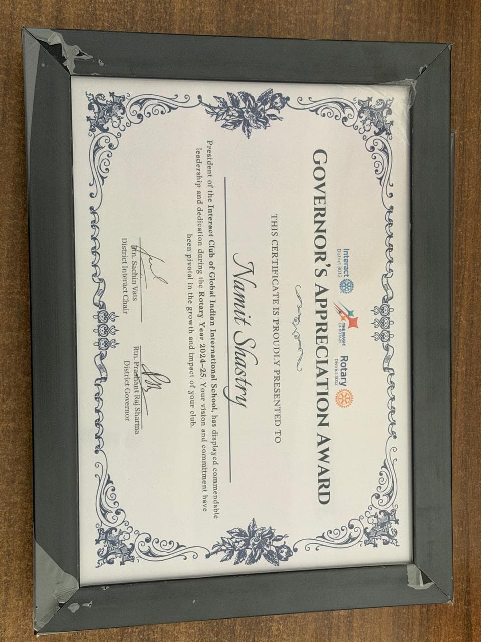 Governor's Appreciation Award
